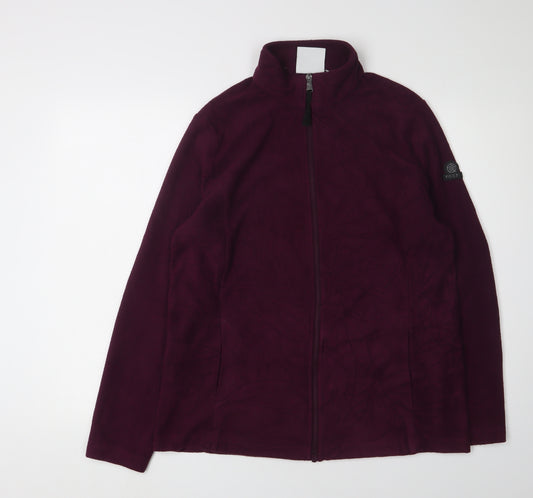 TOG24 Women's Purple Fleece Jacket Size 14 - Autumn Winter