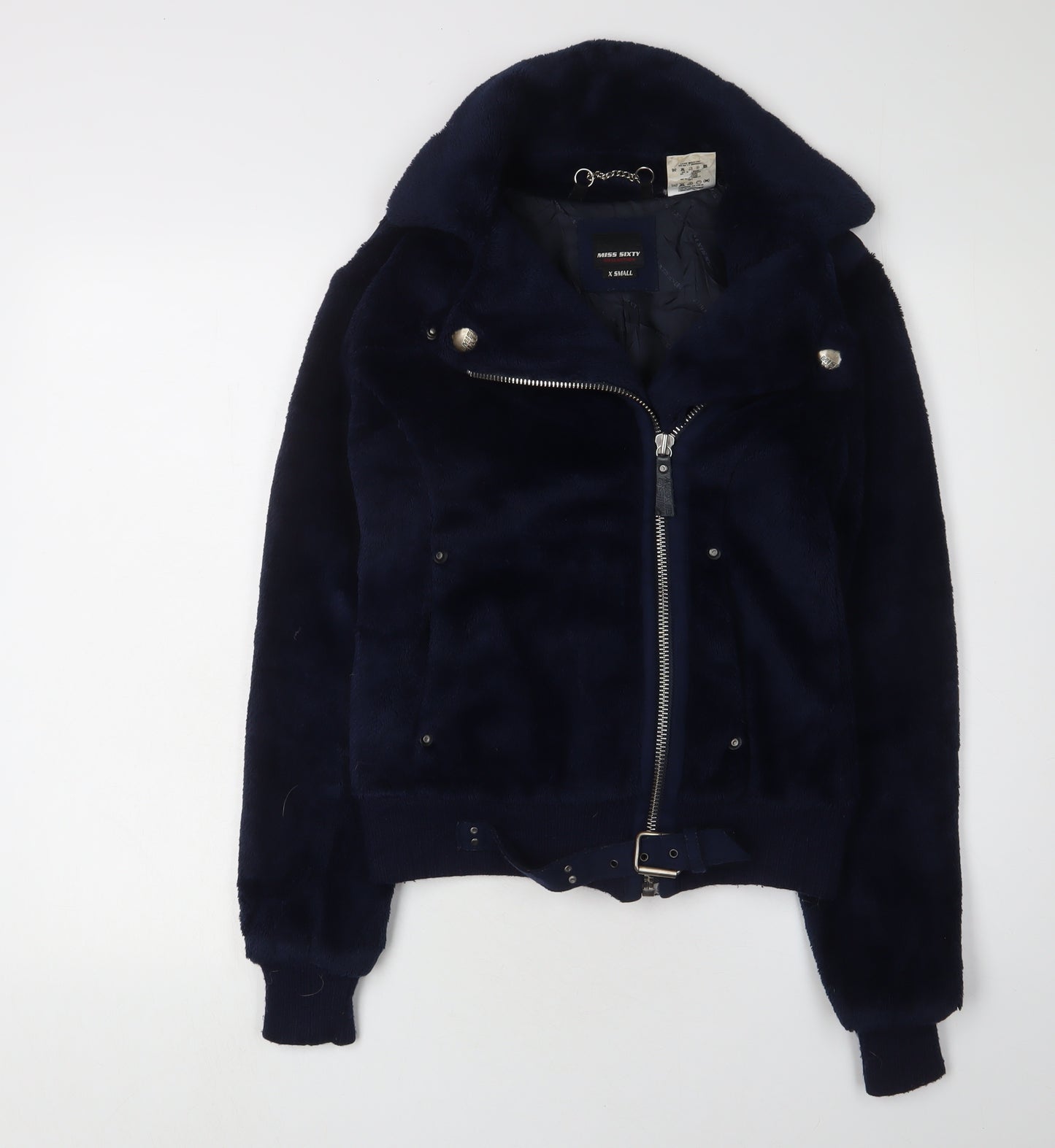 Miss Sixty Blue Women's XS Motorcycle Jacket Winter
