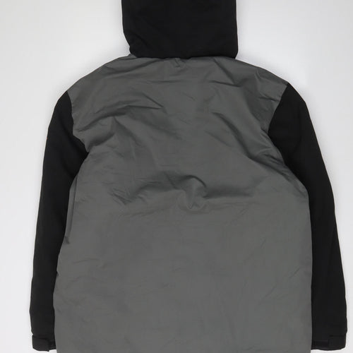 Atlas for Men Black Grey Hooded Parka Jacket M