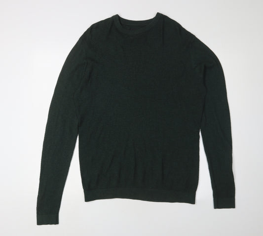 ASOS Men's Green Pullover Jumper, Size M, Cotton Blend