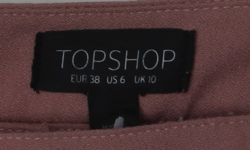 Topshop Women's Pink Trousers UK Size 10