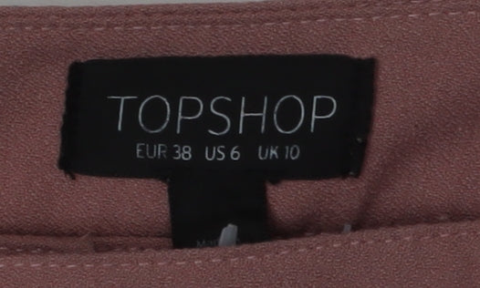 Topshop Women's Pink Trousers UK Size 10