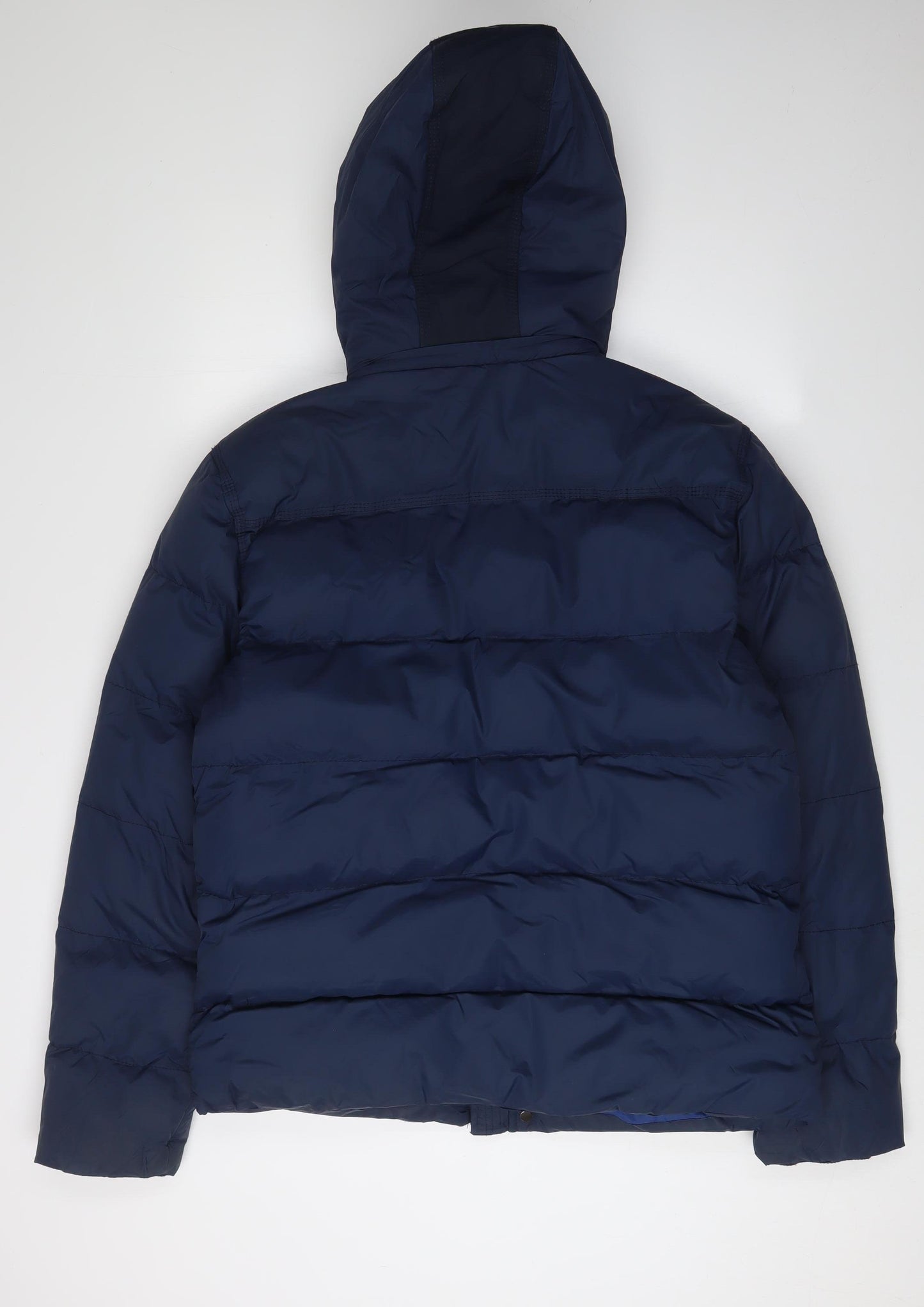 Dissident Blue Puffer Jacket, Men's Large, Hooded, Winter Casual