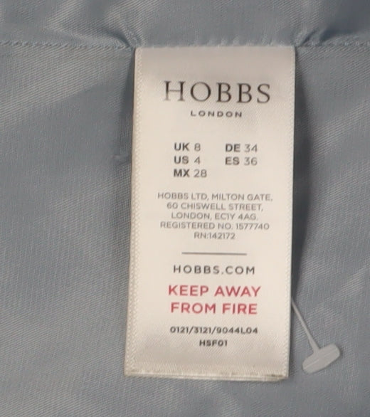 Hobbs Women's Blue Tweed Overcoat Size 8