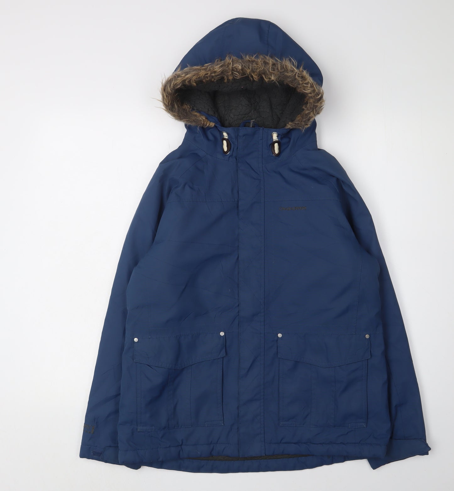 Craghoppers Boys Blue Waterproof Parka Coat Age 13