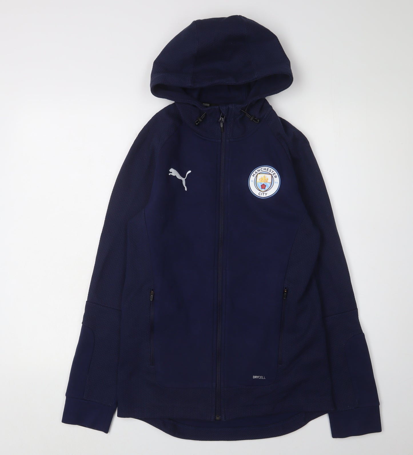 Puma Men's Blue Hooded Jacket - S Sports Casual