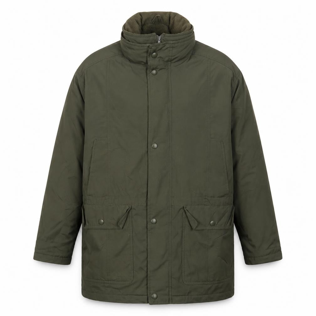 Front view of Northwood Men's Green Parka Jacket - Medium Casual Outdoor