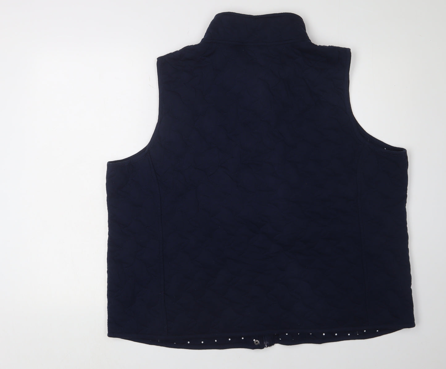 Bonmarche Women's Blue Quilted Waistcoat Size 24