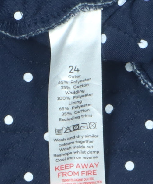 Bonmarche Women's Blue Quilted Waistcoat Size 24