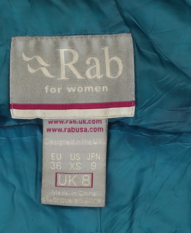 Rab Women's Black Puffer Vest Size 8 – Lightweight & Warm