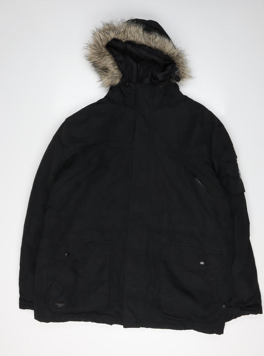 Regatta Men's Black XL Hooded Parka Jacket