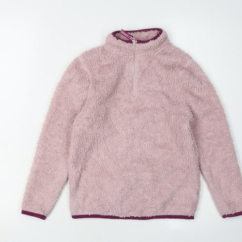 Craghoppers Girls Pink Fleece 1/4 Zip Sweatshirt 7 Plus