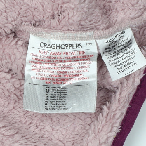 Craghoppers Girls Pink Fleece 1/4 Zip Sweatshirt 7 Plus