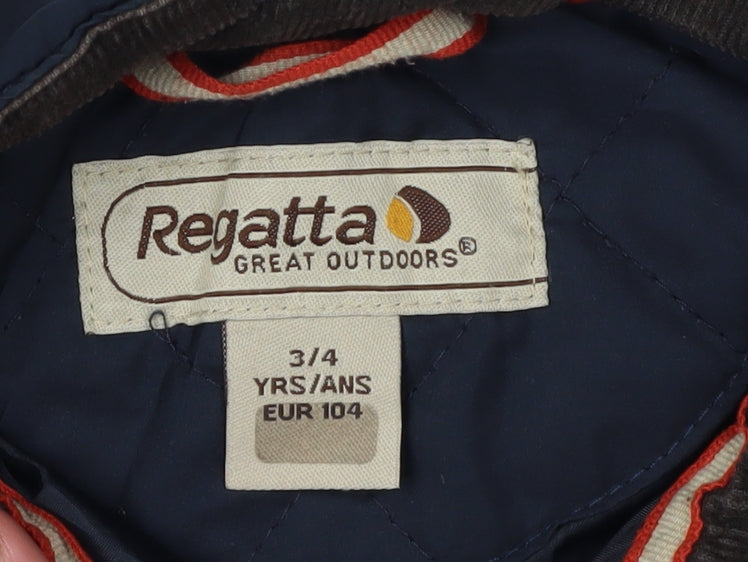 Regatta Boys Blue Quilted Jacket 3-4 Years Winter Coat