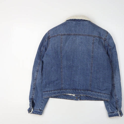 ONLY Women's Blue Denim Basic Jacket Size 10