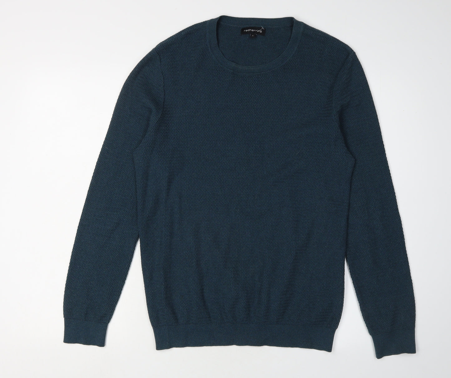 Red Herring Men's Blue Crew Neck Pullover Jumper S