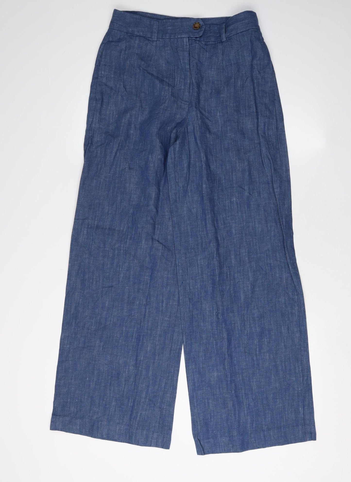 Marks and Spencer Women's Wide-Leg Blue Jeans Size 8