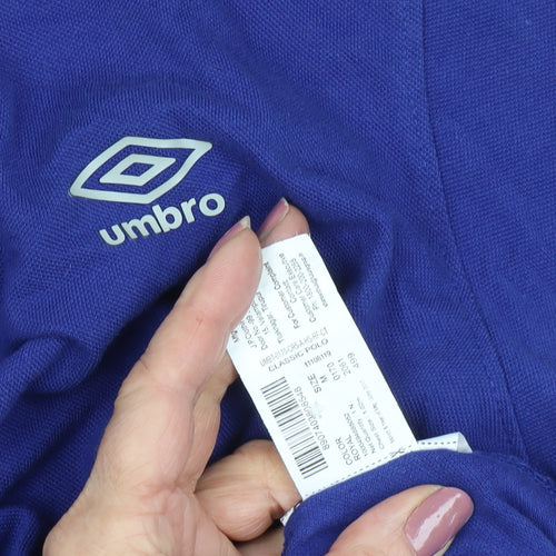 Umbro Men's Blue Polo Shirt, Medium, Collared, Logo