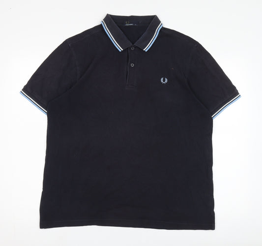 Fred Perry Men's Black XL Polo Shirt with Logo