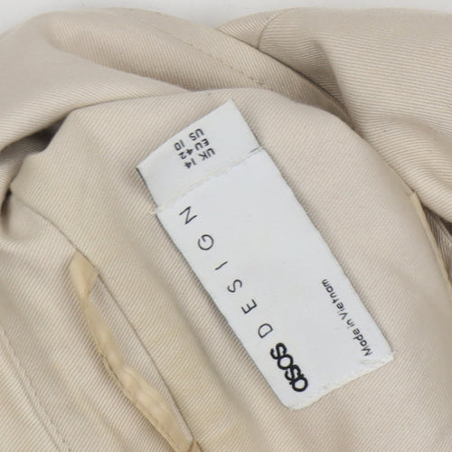 ASOS DESIGN Women's Beige Trench Coat Size 14