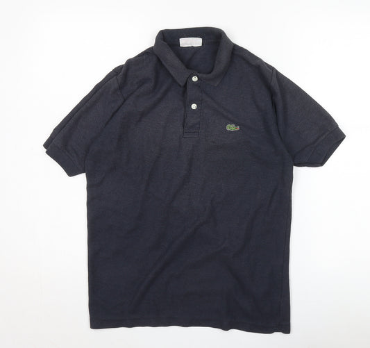 Lacoste Men's Black Polo Shirt - M, Short Sleeve, Collared