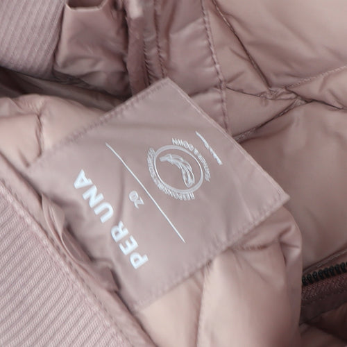 Per Una Women's Pink Quilted Mid-Length Coat Size 20