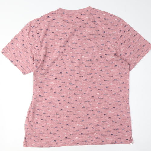 Next Men's Red Graphic Print T-Shirt, Size L, Casual