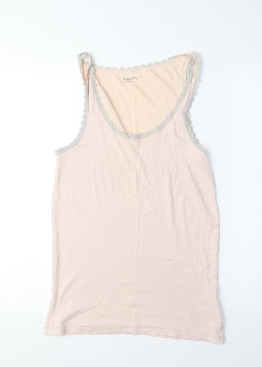 Gap Women's Pink Basic Tank Top - M, Scoop Neck, Sleeveless