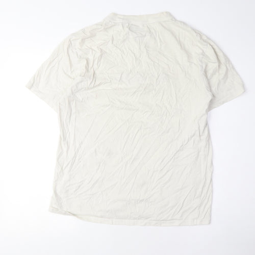 Guess Men's Beige Short Sleeve Logo T-Shirt Size S