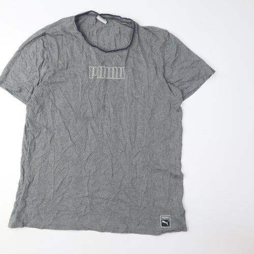 Puma Men's Grey Crew Neck T-Shirt, Size L