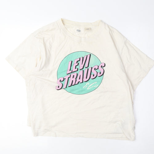 Levi's Unisex Ivory Jersey T-Shirt M with Graphic