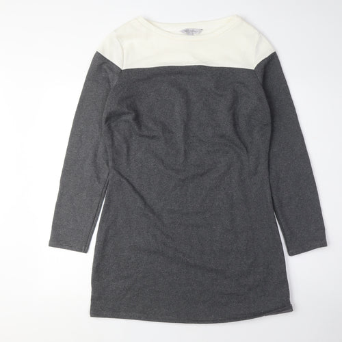 Bravissimo Women's Grey Ivory Shift Dress Size 12