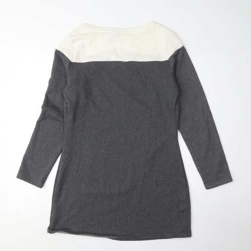 Bravissimo Women's Grey Ivory Shift Dress Size 12