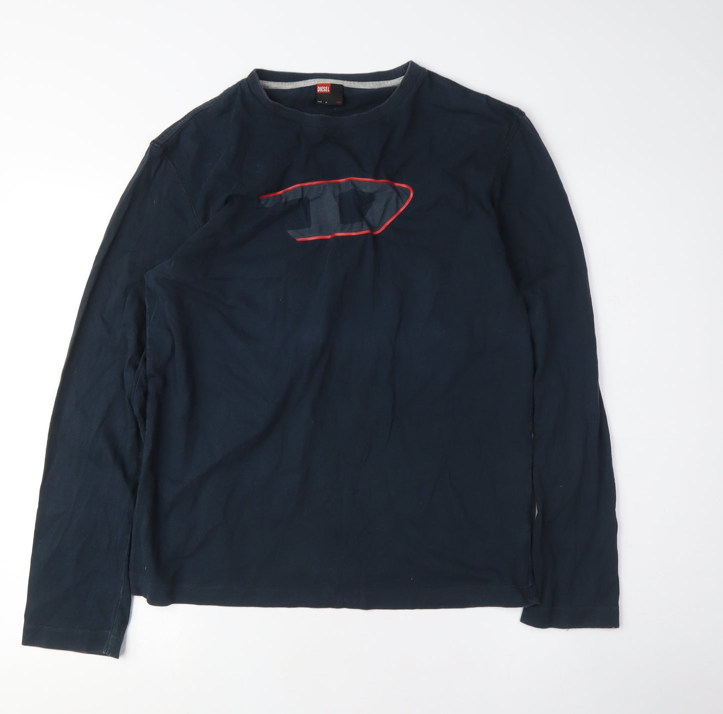 Diesel Men's Blue Long Sleeve Crew Neck T-Shirt