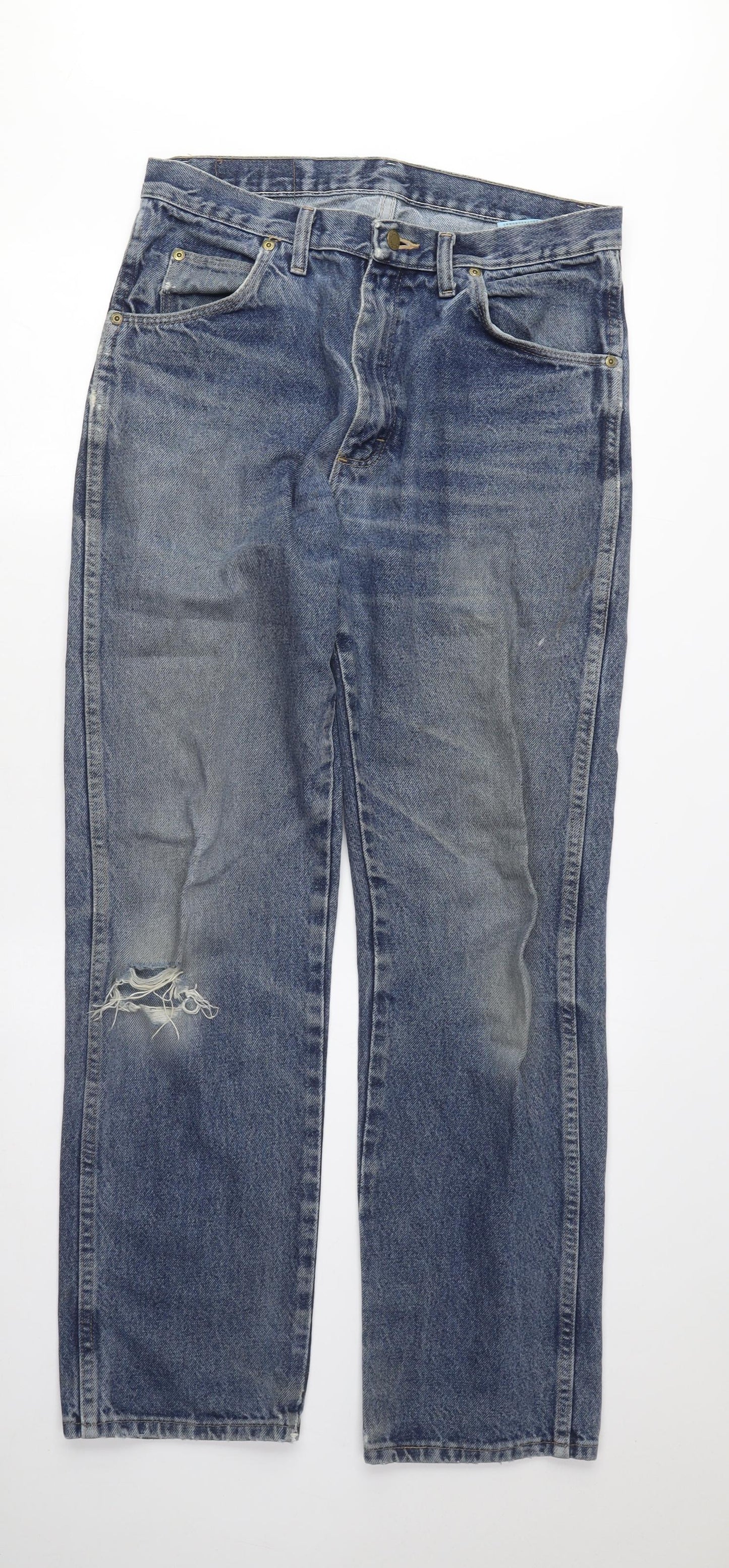 Wrangler Men's Blue Straight Jeans 32W 32L