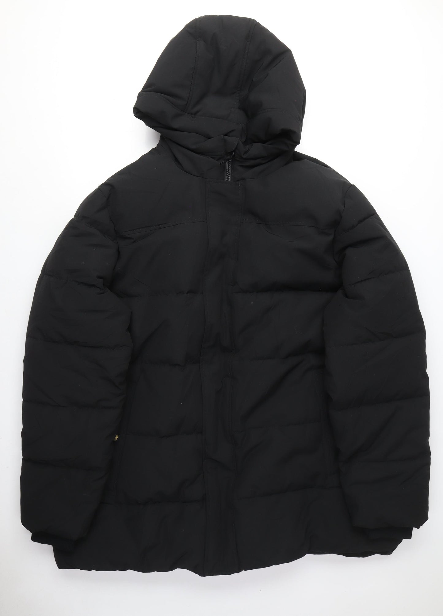 M&S Men's Black 4XL Puffer Jacket with Hood