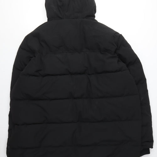 M&S Men's Black 4XL Puffer Jacket with Hood