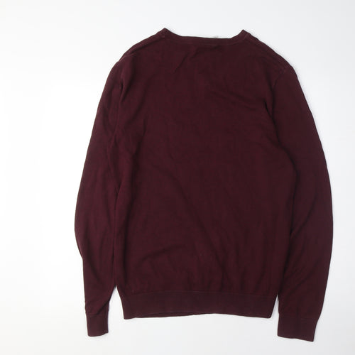 Selected Homme Men's Purple Cotton Pullover Jumper M
