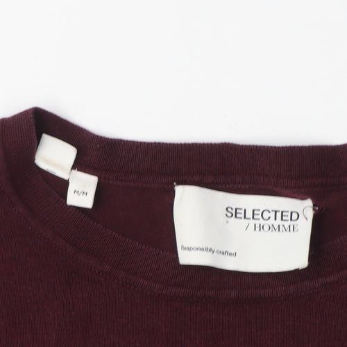 Selected Homme Men's Purple Cotton Pullover Jumper M