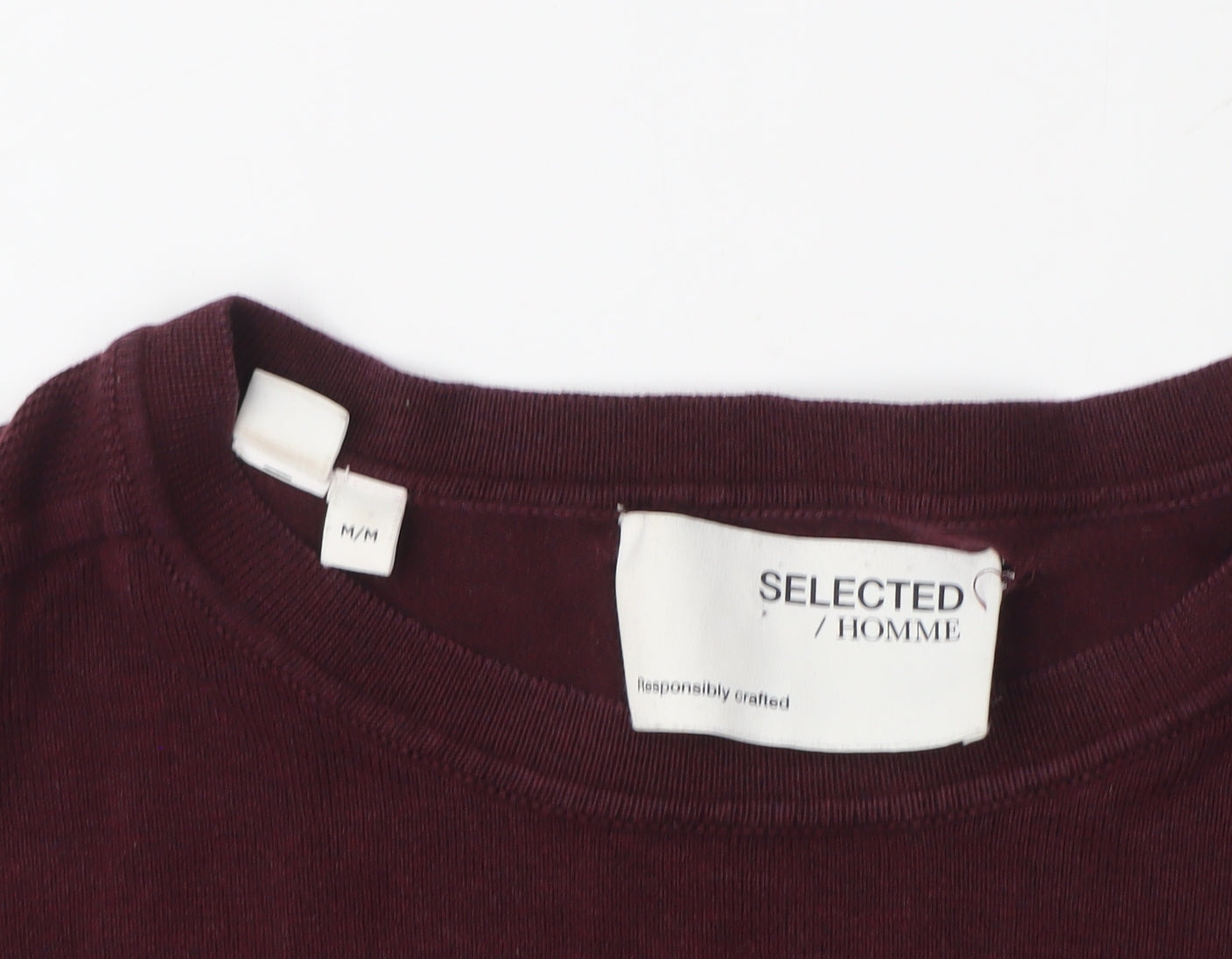 Selected Homme Men's Purple Cotton Pullover Jumper M