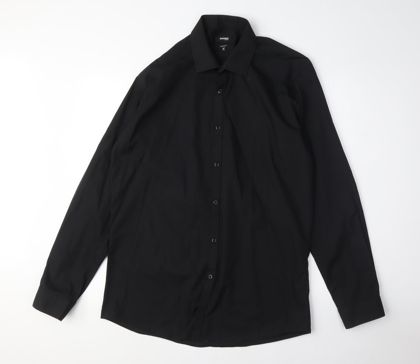 Dunnes Stores Men's Black Slim Fit Dress Shirt