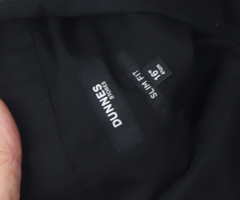 Dunnes Stores Men's Black Slim Fit Dress Shirt
