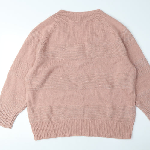 Next Women's Pink Lace Accent Pullover Jumper L