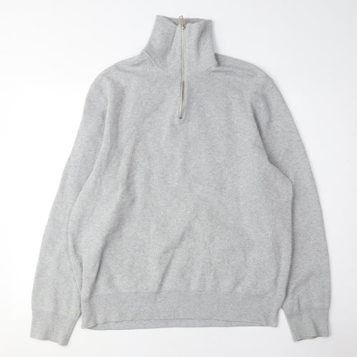 Marks and Spencer Men's Grey XL Full Zip Jumper