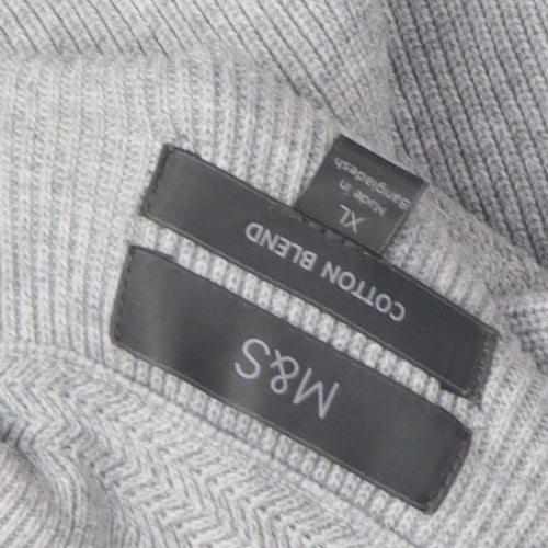 Marks and Spencer Men's Grey XL Full Zip Jumper
