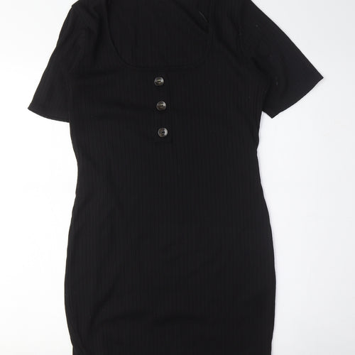 Quiz Women Black Bodycon Mini Dress XS