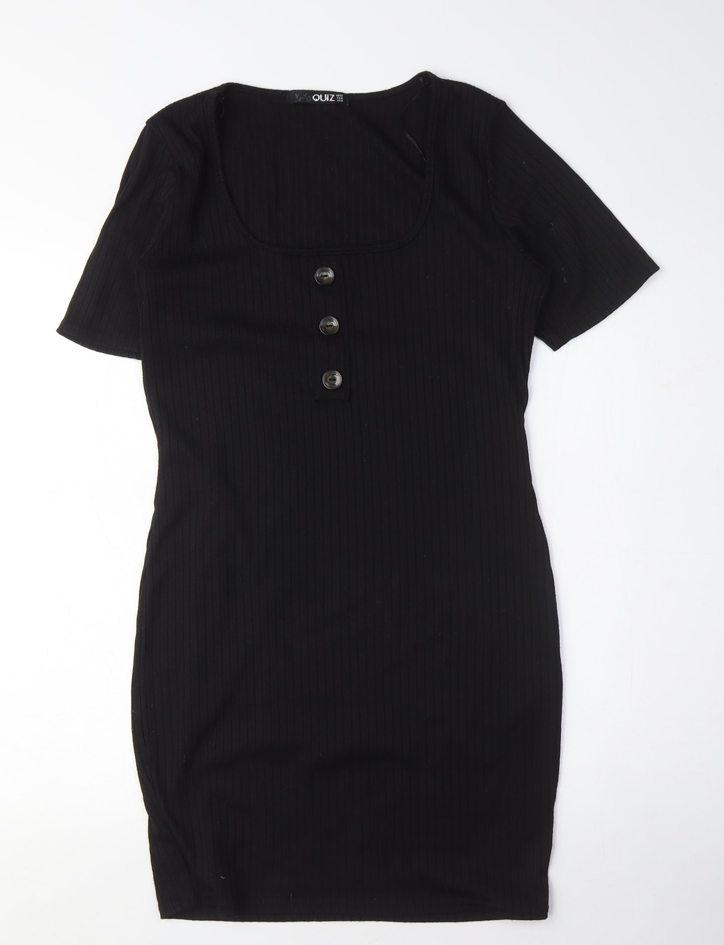 Quiz Women Black Bodycon Mini Dress XS