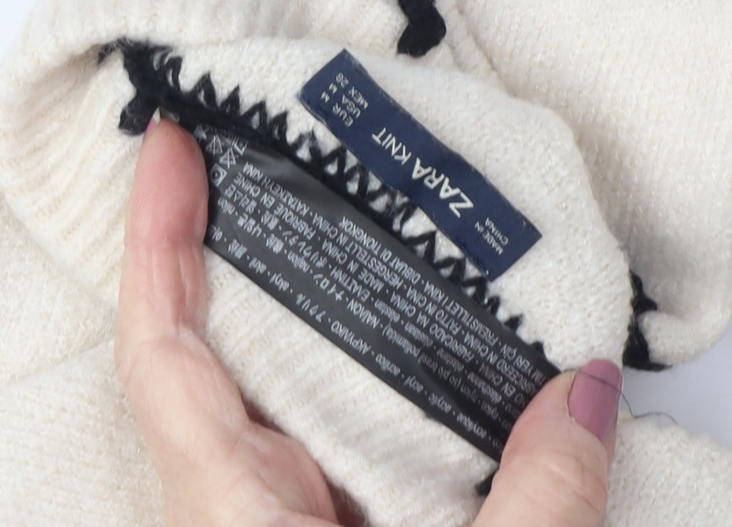Zara Women's Ivory 2XS Pullover Jumper