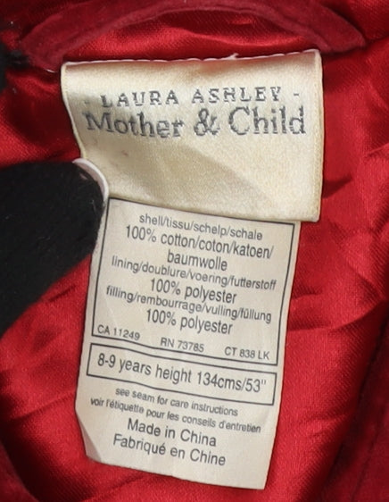 Laura Ashley Girls Red Duffle Coat 8-9 Years