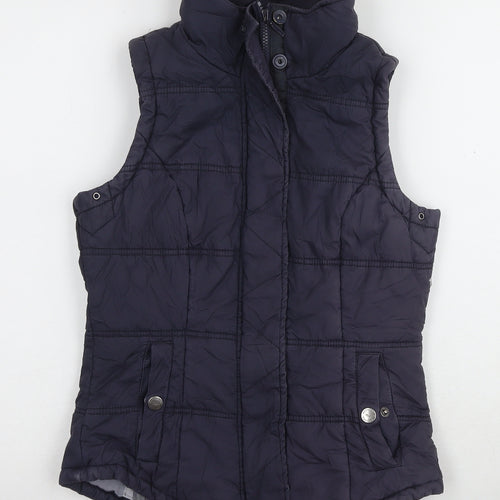 Next Women's Blue Puffer Waistcoat Size 10